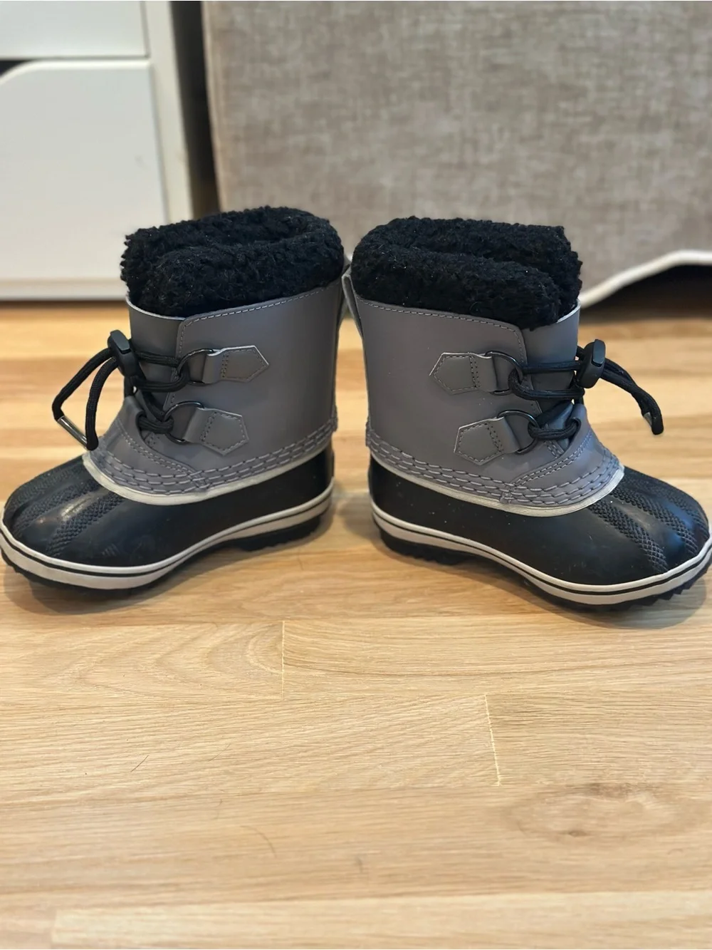 Sorel Toddler Waterproof Winter Snow Boots Gray/Black Size 8